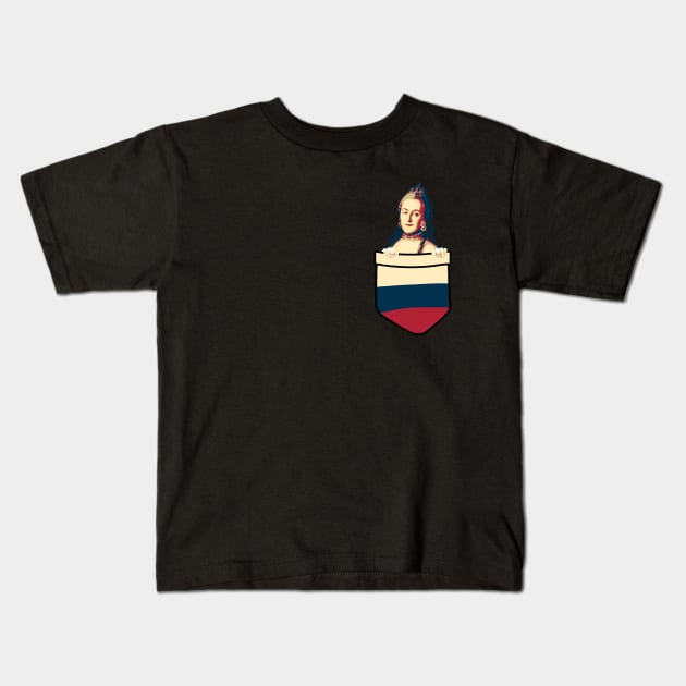 Catherine The Great In My Pocket Kids T-Shirt by Nerd_art